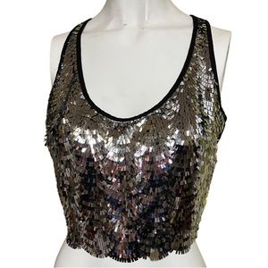 BEBE Sequin Crop